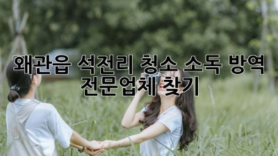 왜관읍 석전리 청소, 소독, 방역 전문업체 찾기