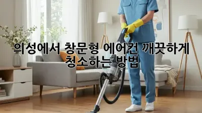 의성에서 창문형 에어컨 깨끗하게 청소하는 방법!