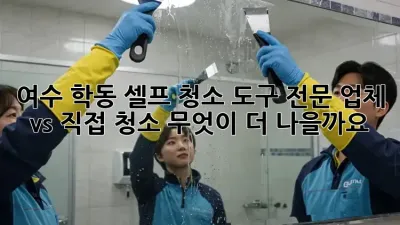 여수 학동 셀프 청소 도구: 전문 업체 vs. 직접 청소, 무엇이 더 나을까요?